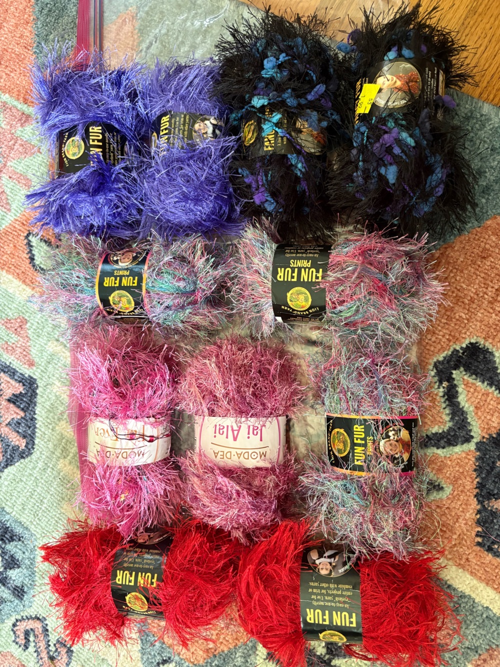 Fun Fur Multicolor Eyelash Yarn